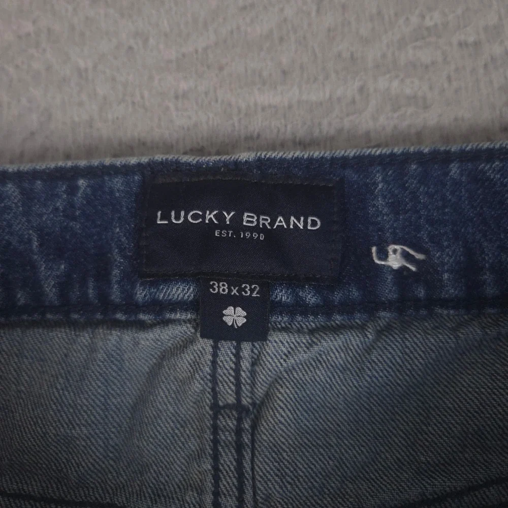 Lucky‎ Brand Jeans Mens 38x32 Blue 363 Vintage Straight Cotton Linen Denim Pants